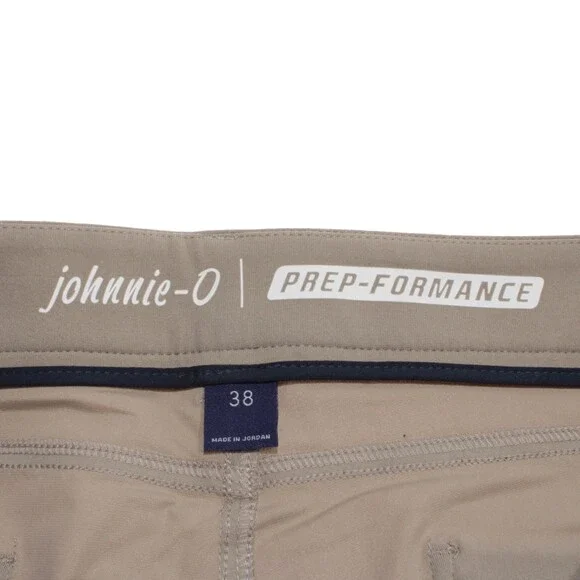 Johnnie-O NWT 5 Pocket Jean Cut Pants Size 38 US In Solid Beige 100% Polyester